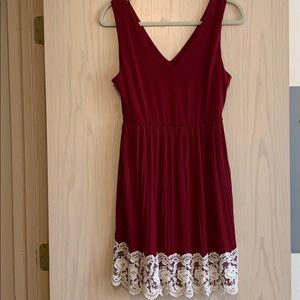 Worn once- Pleated lace dress